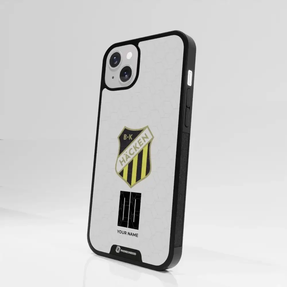 BK Häcken Official 3D Phone Case White + Name - Image 82