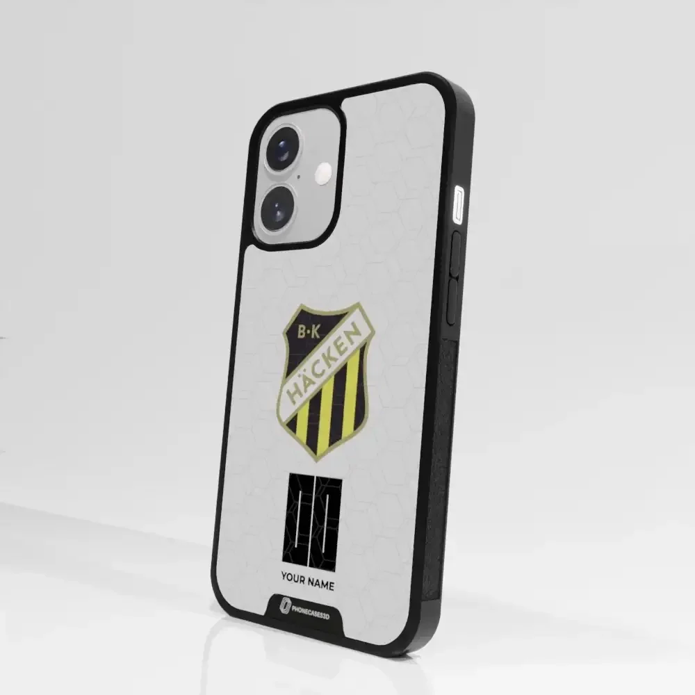 BK Häcken Official 3D Phone Case White + Name - Image 89