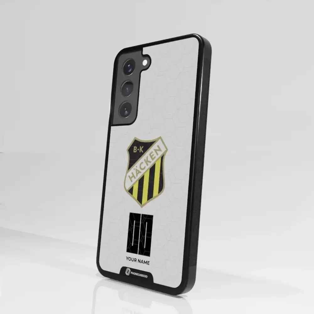 BK Häcken Official 3D Phone Case White + Name - Image 97
