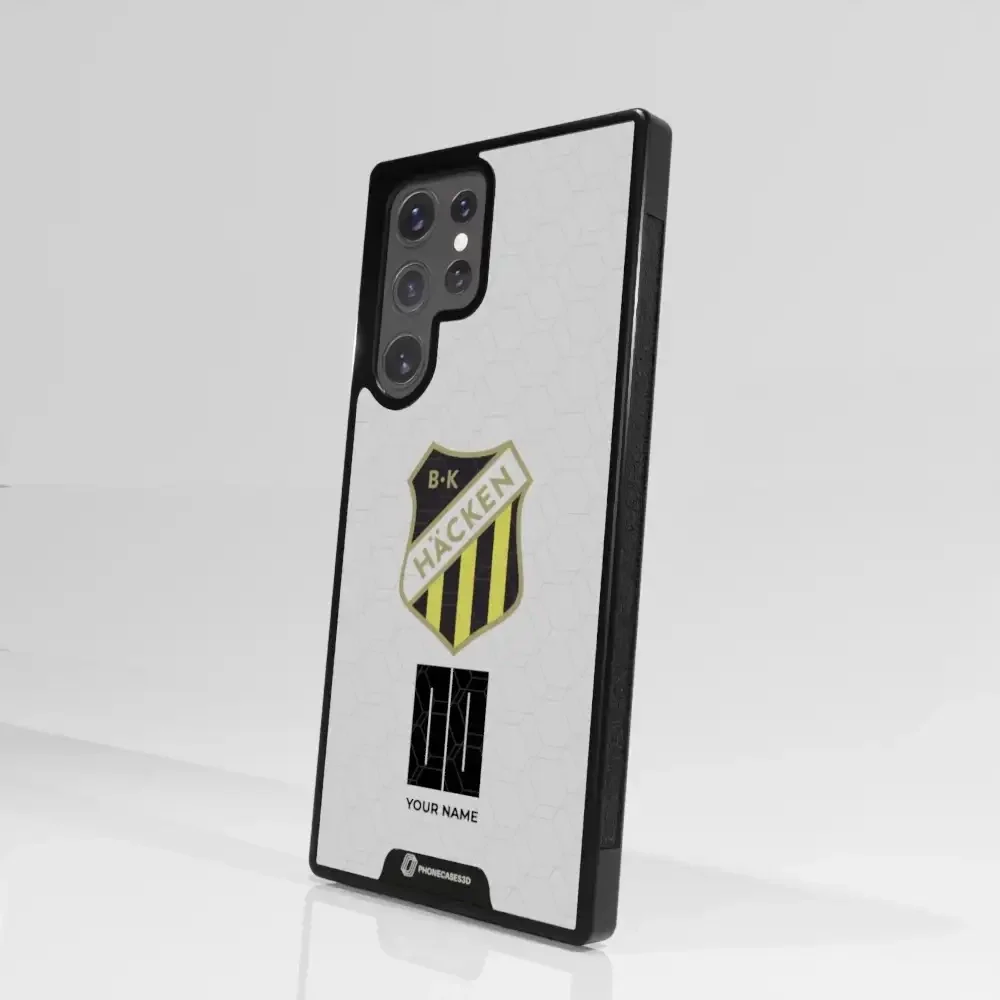 BK Häcken Official 3D Phone Case White + Name - Image 99