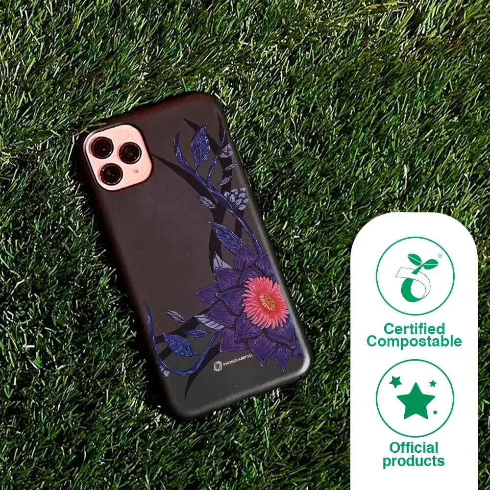 Black Lotus Official Black Compostable Phone Case Flower - Image 48
