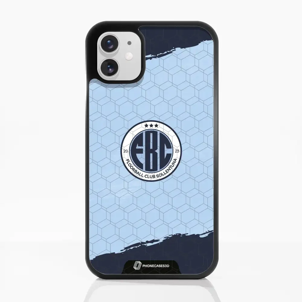 FBC Sollentuna 3D Phone Case Design dark blue brush strokes