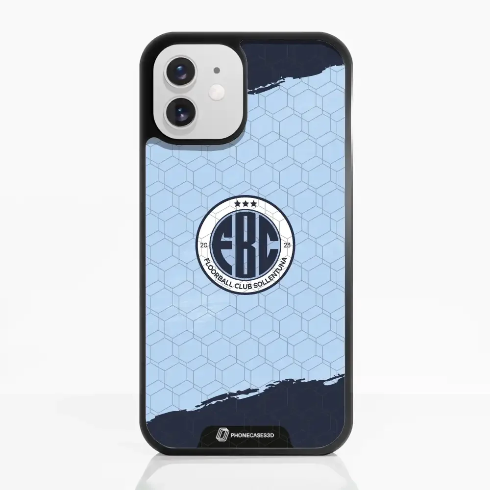 FBC Sollentuna 3D Phone Case Design dark blue brush strokes - Image 4