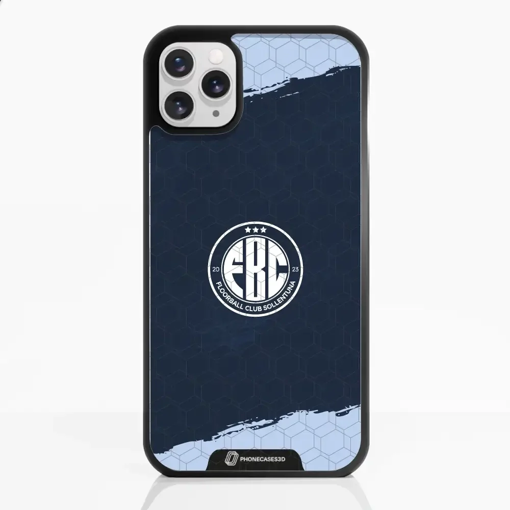FBC Sollentuna 3D Phone Case Design light blue brush strokes - Image 3