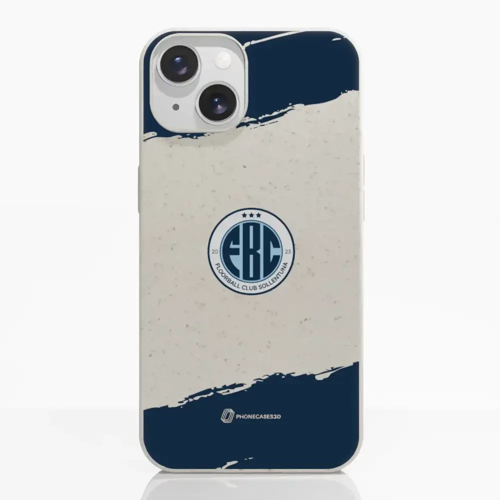 FBC Sollentuna Official Compostable Phone Case dark blue brush strokes - Image 10