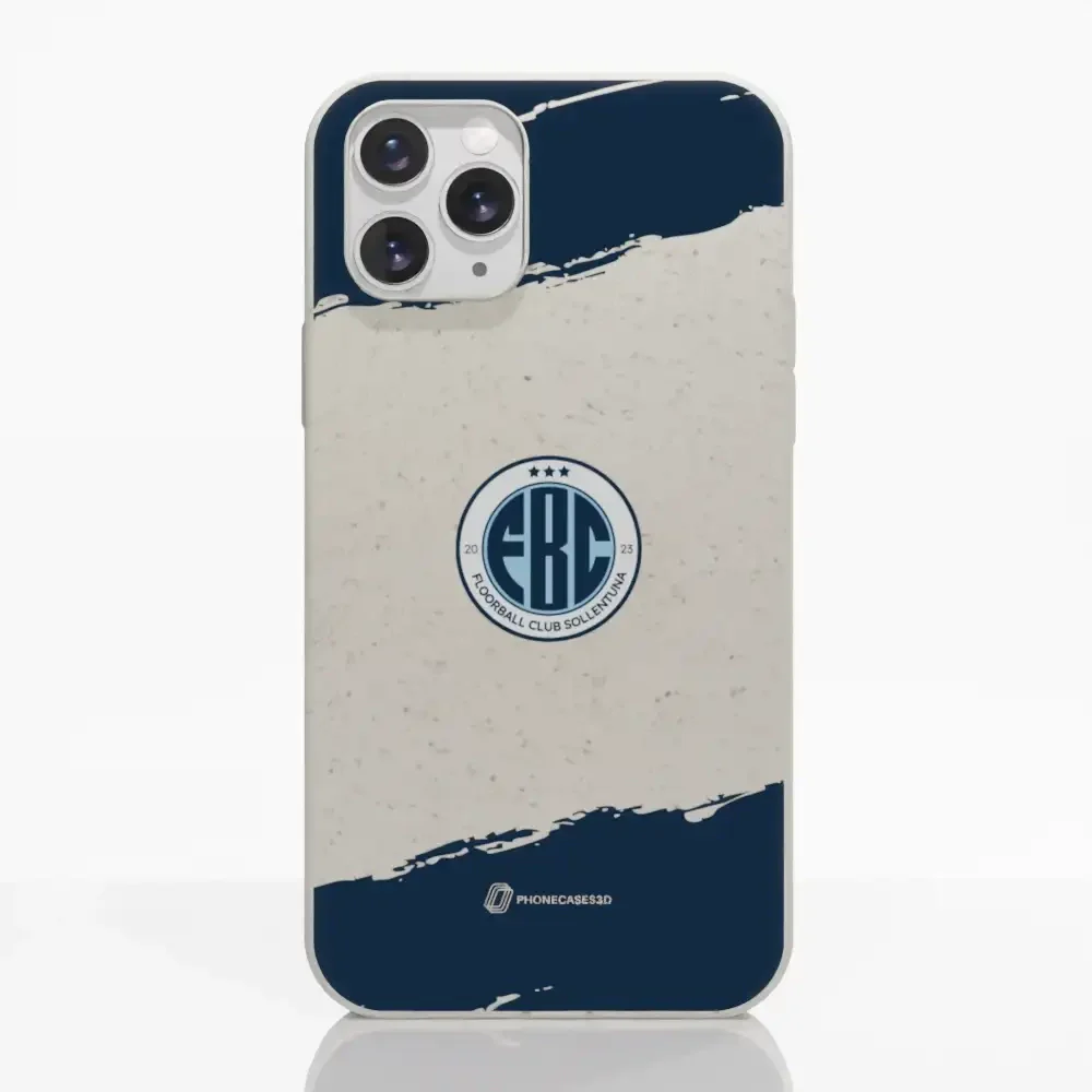 FBC Sollentuna Official Compostable Phone Case dark blue brush strokes - Image 2
