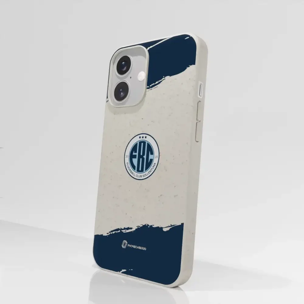 FBC Sollentuna Official Compostable Phone Case dark blue brush strokes - Image 62