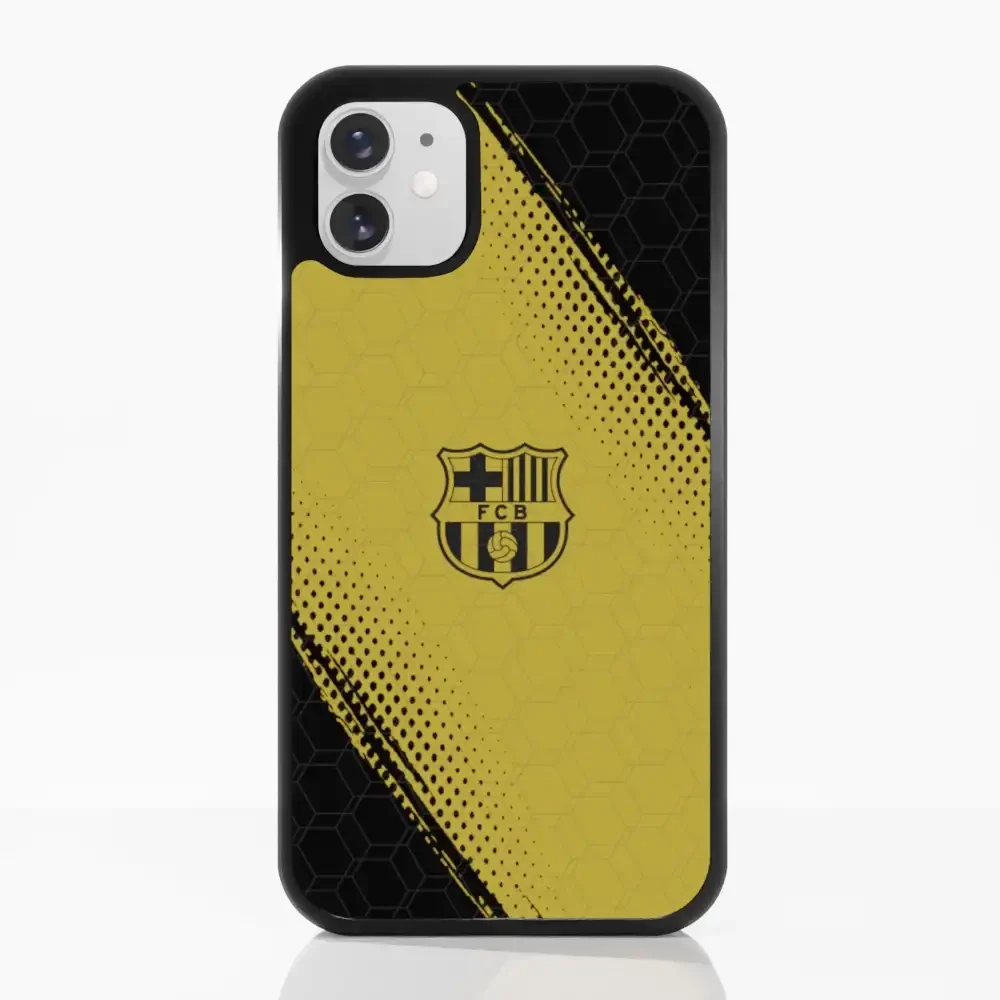 FC Barcelona Official 3D Phone Case Design Black and Yellow