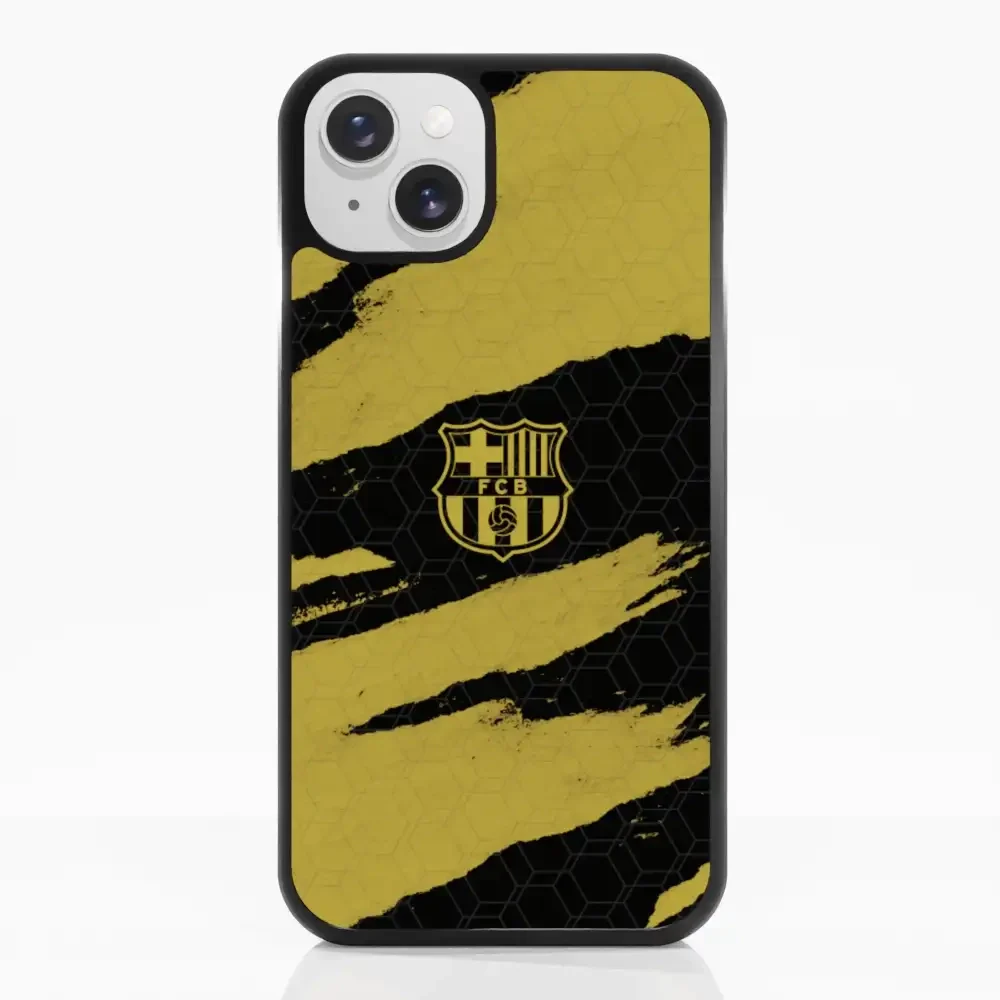 FC Barcelona Official 3D Phone Case Design Black and Yellow abstract stripes - Image 13