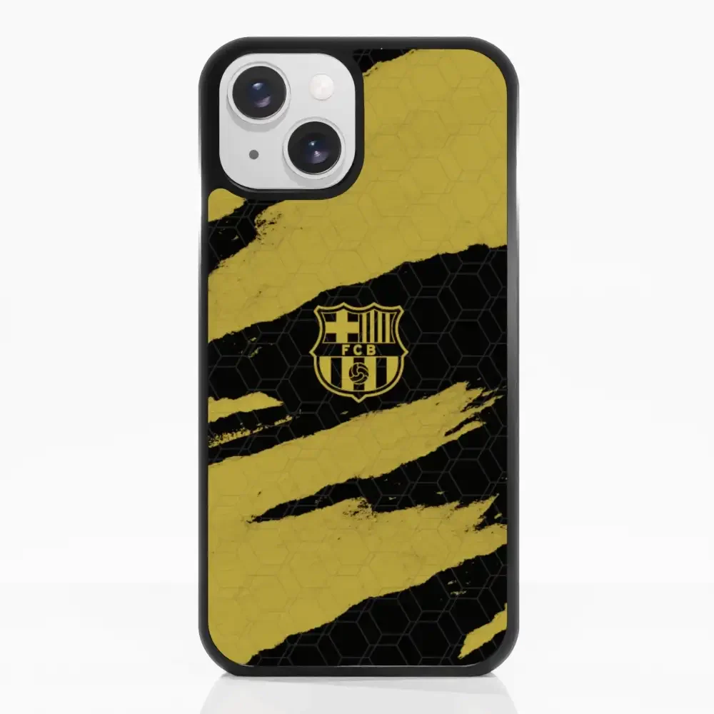 FC Barcelona Official 3D Phone Case Design Black and Yellow abstract stripes - Image 16