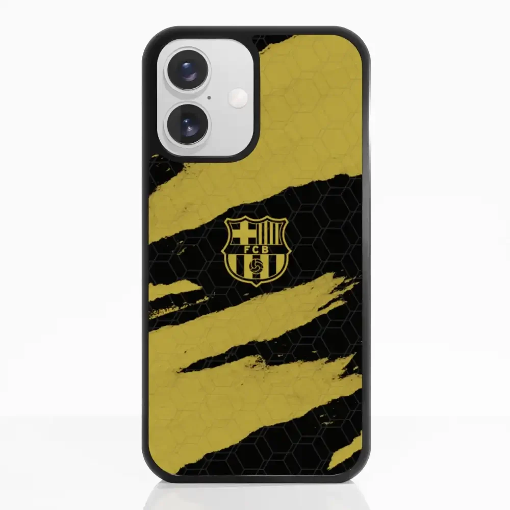 FC Barcelona Official 3D Phone Case Design Black and Yellow abstract stripes - Image 20