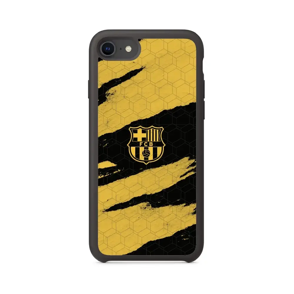FC Barcelona Official 3D Phone Case Design Black and Yellow abstract stripes - Image 34