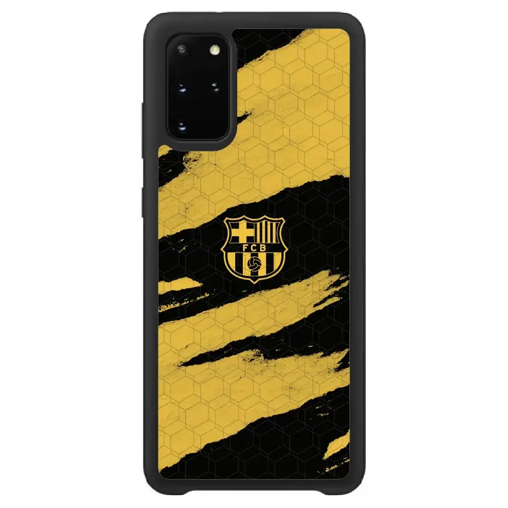 FC Barcelona Official 3D Phone Case Design Black and Yellow abstract stripes - Image 45