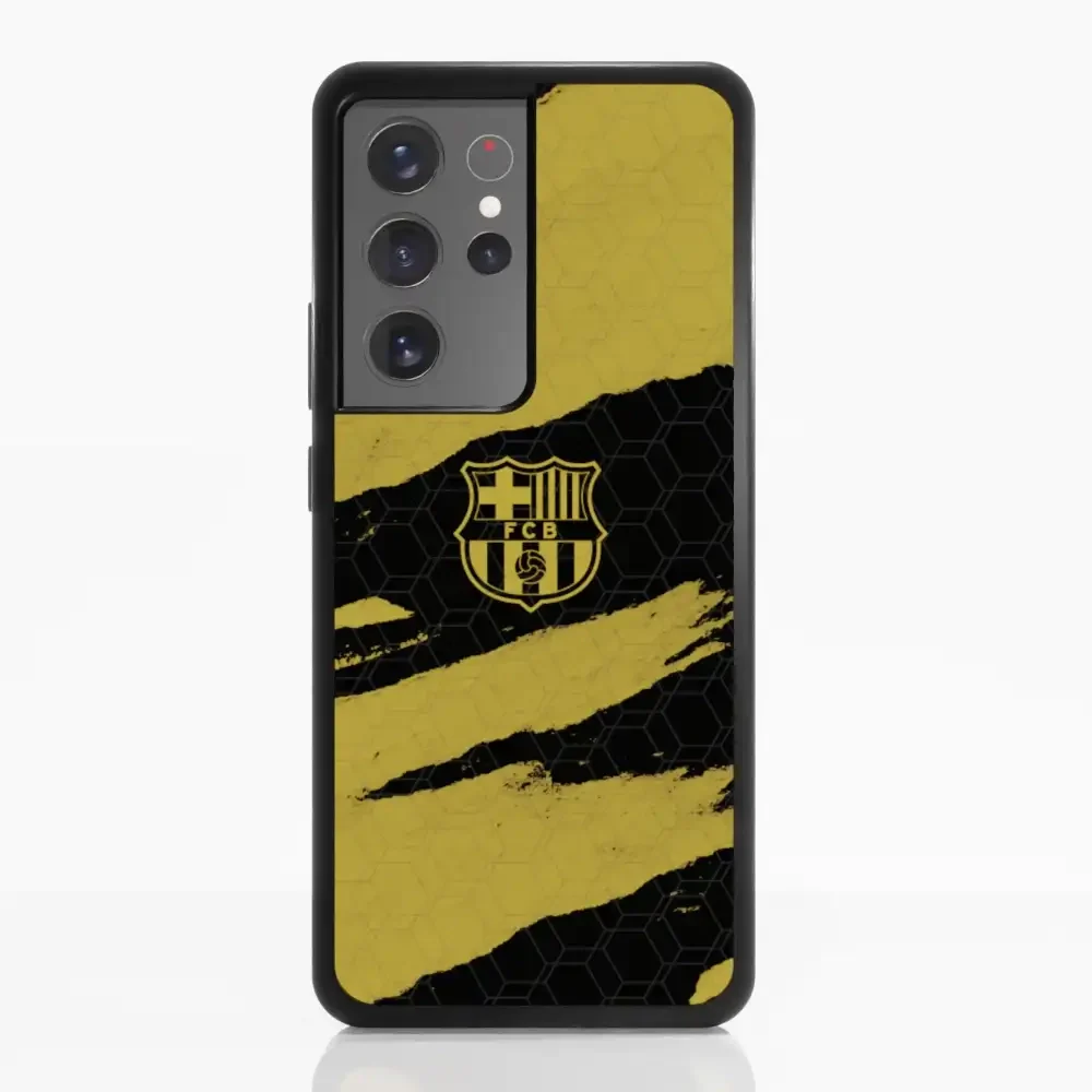 FC Barcelona Official 3D Phone Case Design Black and Yellow abstract stripes - Image 50
