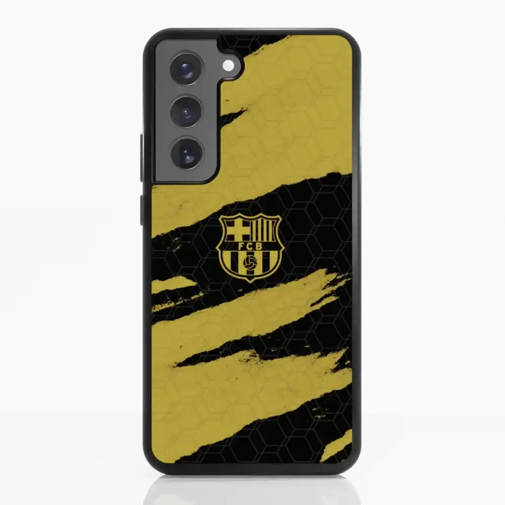 FC Barcelona Official 3D Phone Case Design Black and Yellow abstract stripes - Image 51