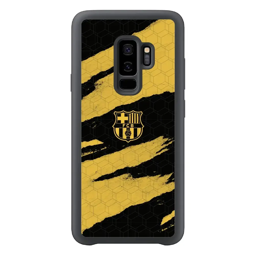 FC Barcelona Official 3D Phone Case Design Black and Yellow abstract stripes - Image 64