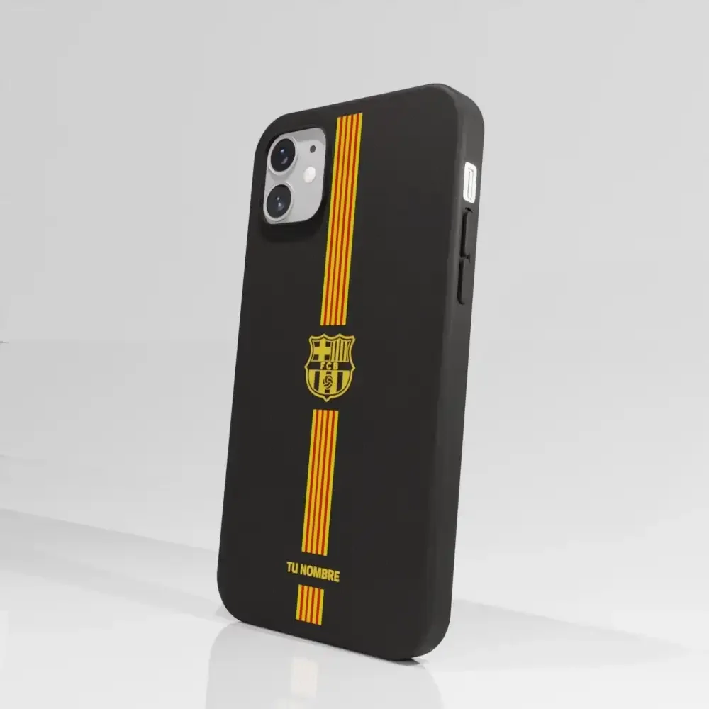 FC Barcelona Official Compostable Phone Case Yellow crest + stripes - Image 41