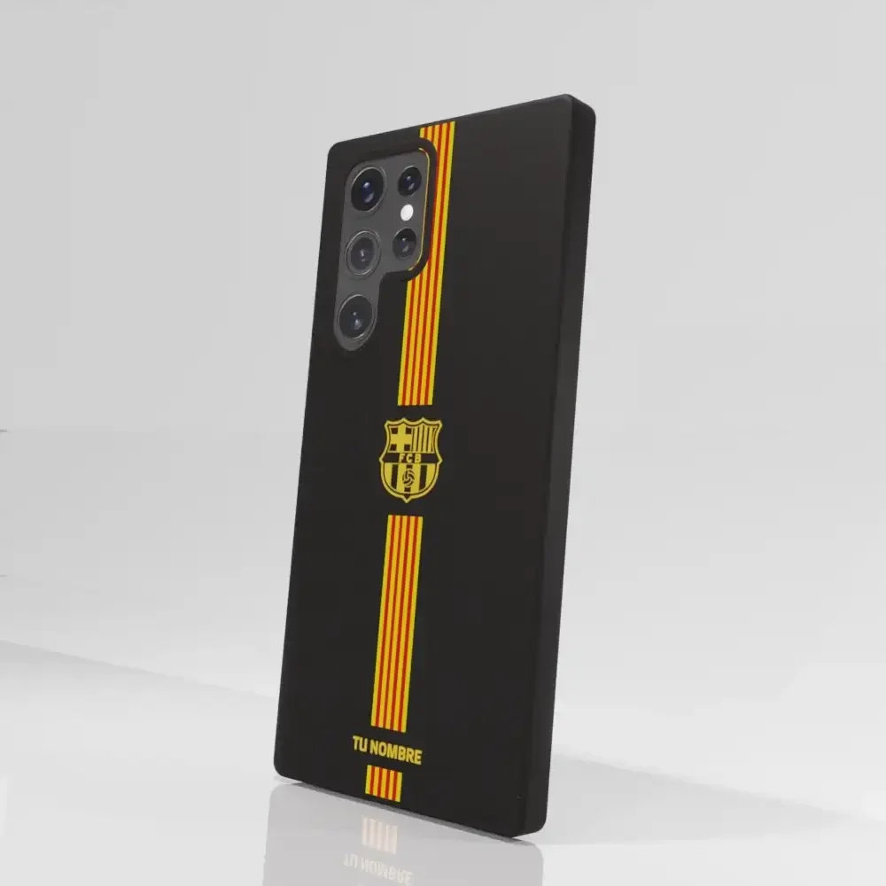 FC Barcelona Official Compostable Phone Case Yellow crest + stripes - Image 67