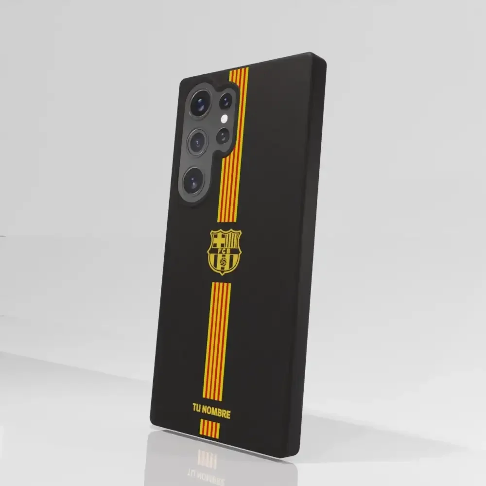 FC Barcelona Official Compostable Phone Case Yellow crest + stripes - Image 70