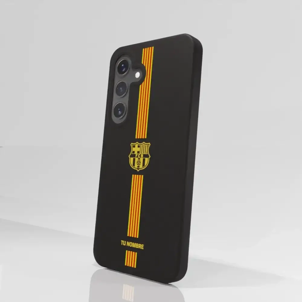 FC Barcelona Official Compostable Phone Case Yellow crest + stripes - Image 71