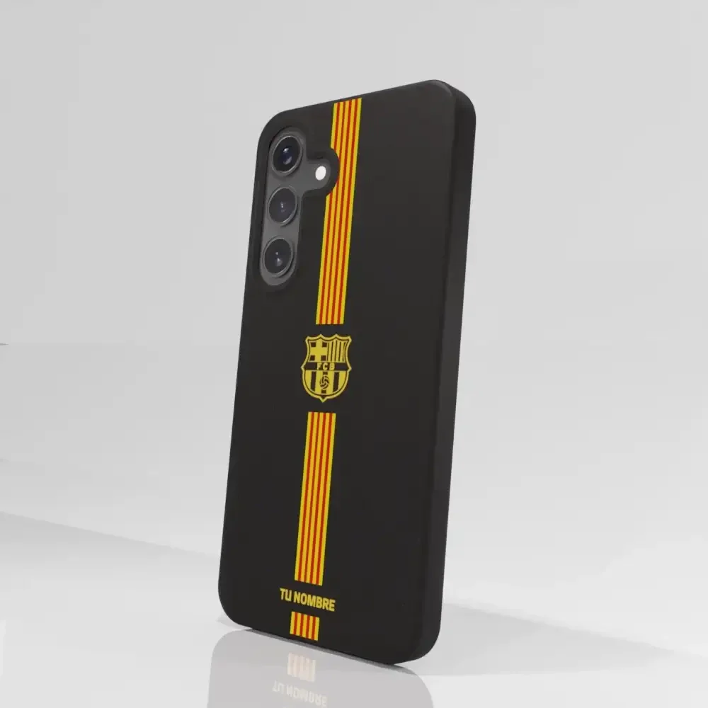 FC Barcelona Official Compostable Phone Case Yellow crest + stripes - Image 72