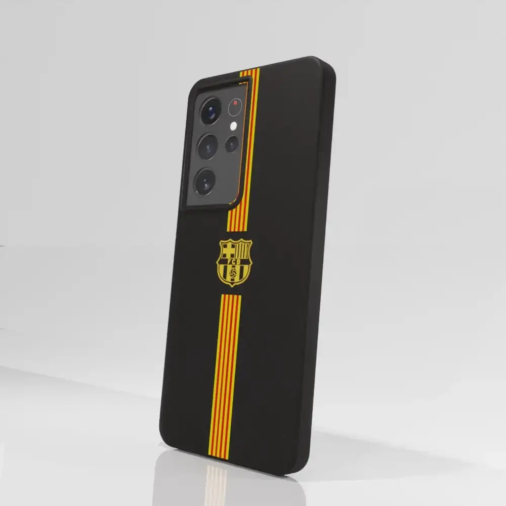 FC Barcelona Official Compostable Phone Case Yellow crest + stripes - Image 69