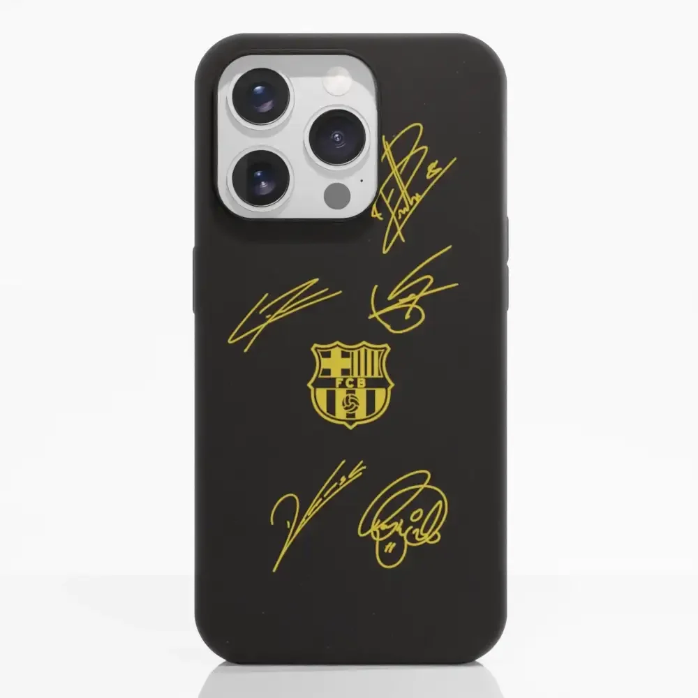 FC Barcelona Official Compostable Phone Case Design Yellow signatures - Image 15