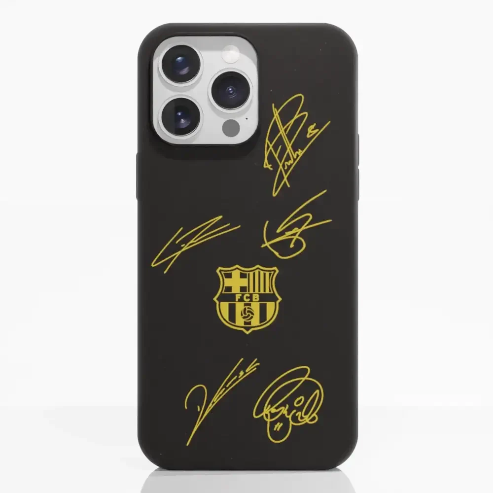 FC Barcelona Official Compostable Phone Case Design Yellow signatures - Image 16