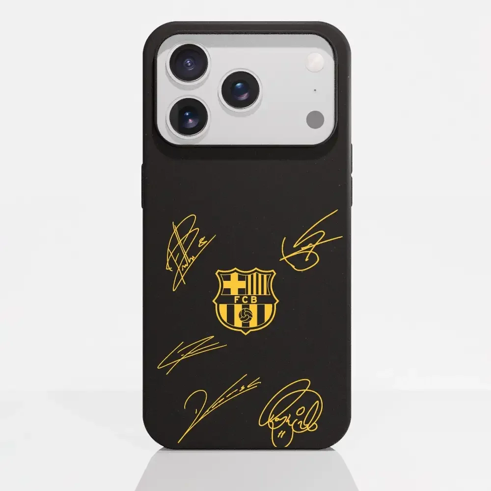 FC Barcelona Official Compostable Phone Case Design Yellow signatures - Image 24