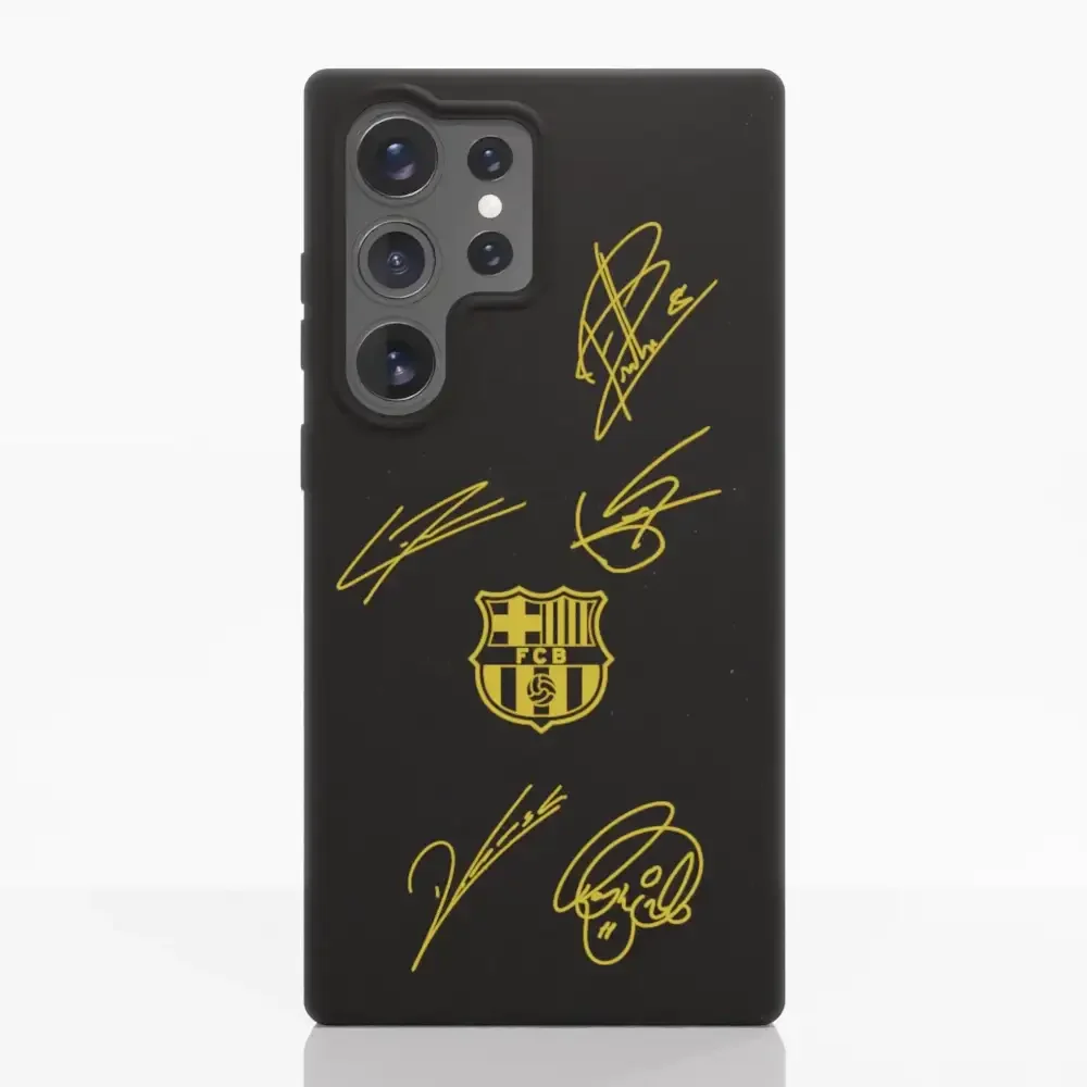 FC Barcelona Official Compostable Phone Case Design Yellow signatures - Image 43