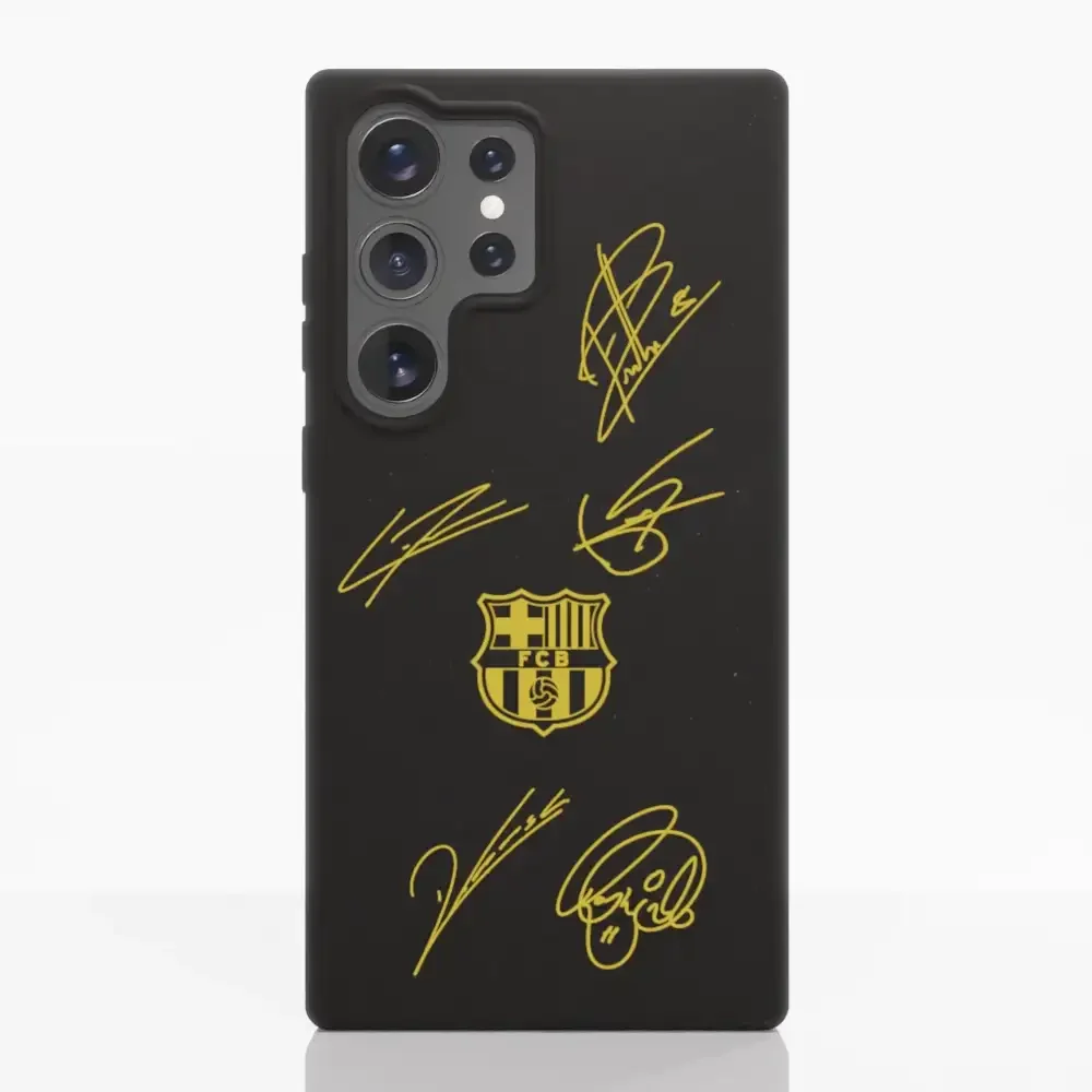 FC Barcelona Official Compostable Phone Case Design Yellow signatures - Image 46