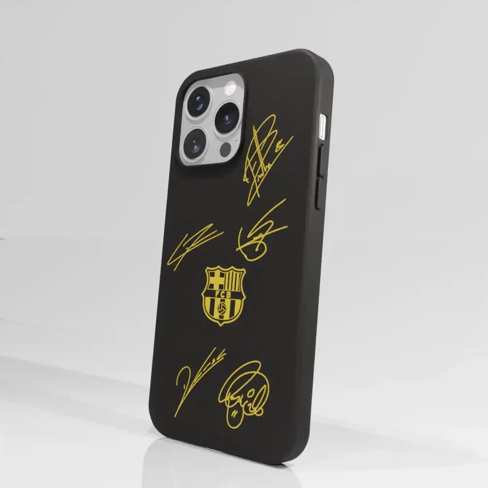 FC Barcelona Official Compostable Phone Case Design Yellow signatures - Image 70
