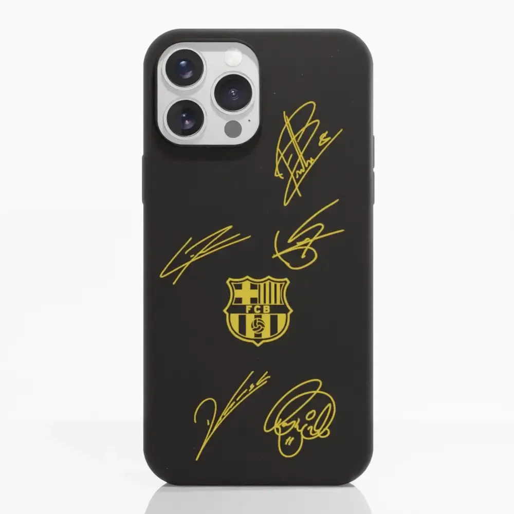 FC Barcelona Official Compostable Phone Case Design Yellow signatures - Image 8