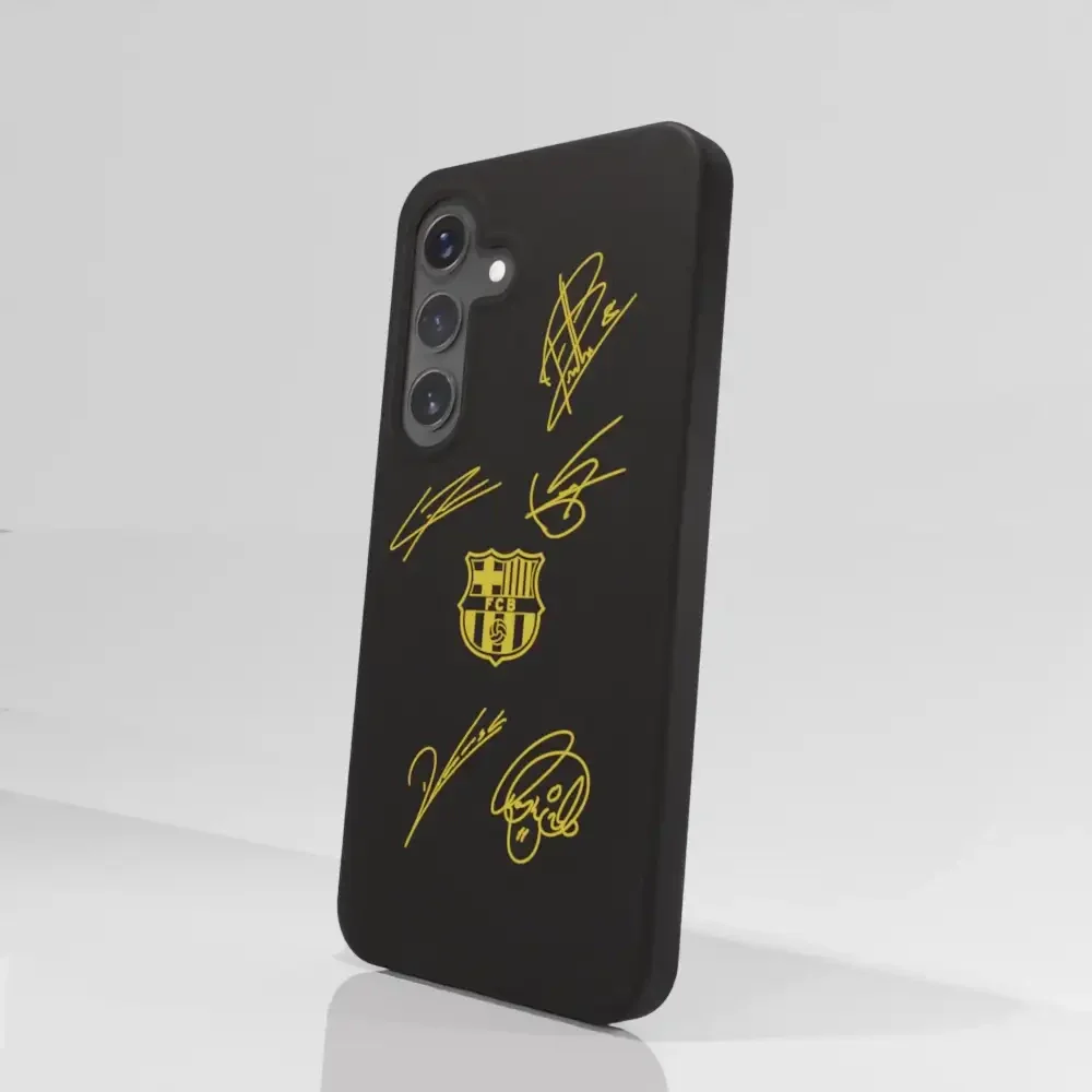 FC Barcelona Official Compostable Phone Case Design Yellow signatures - Image 80