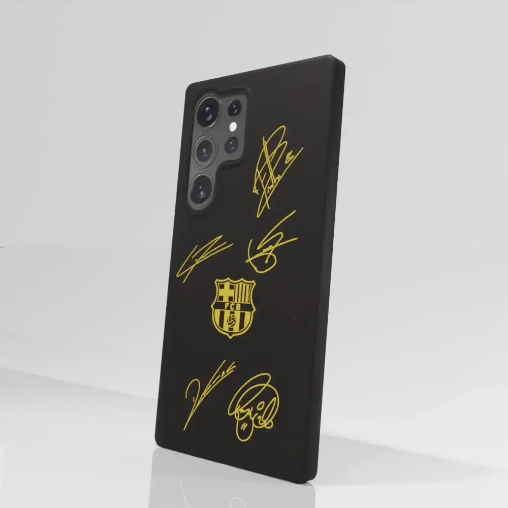 FC Barcelona Official Compostable Phone Case Design Yellow signatures - Image 82