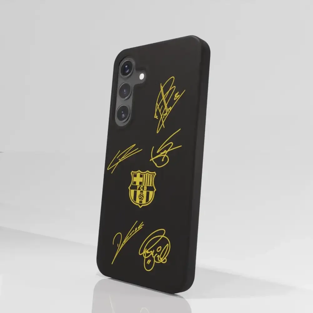 FC Barcelona Official Compostable Phone Case Design Yellow signatures - Image 84