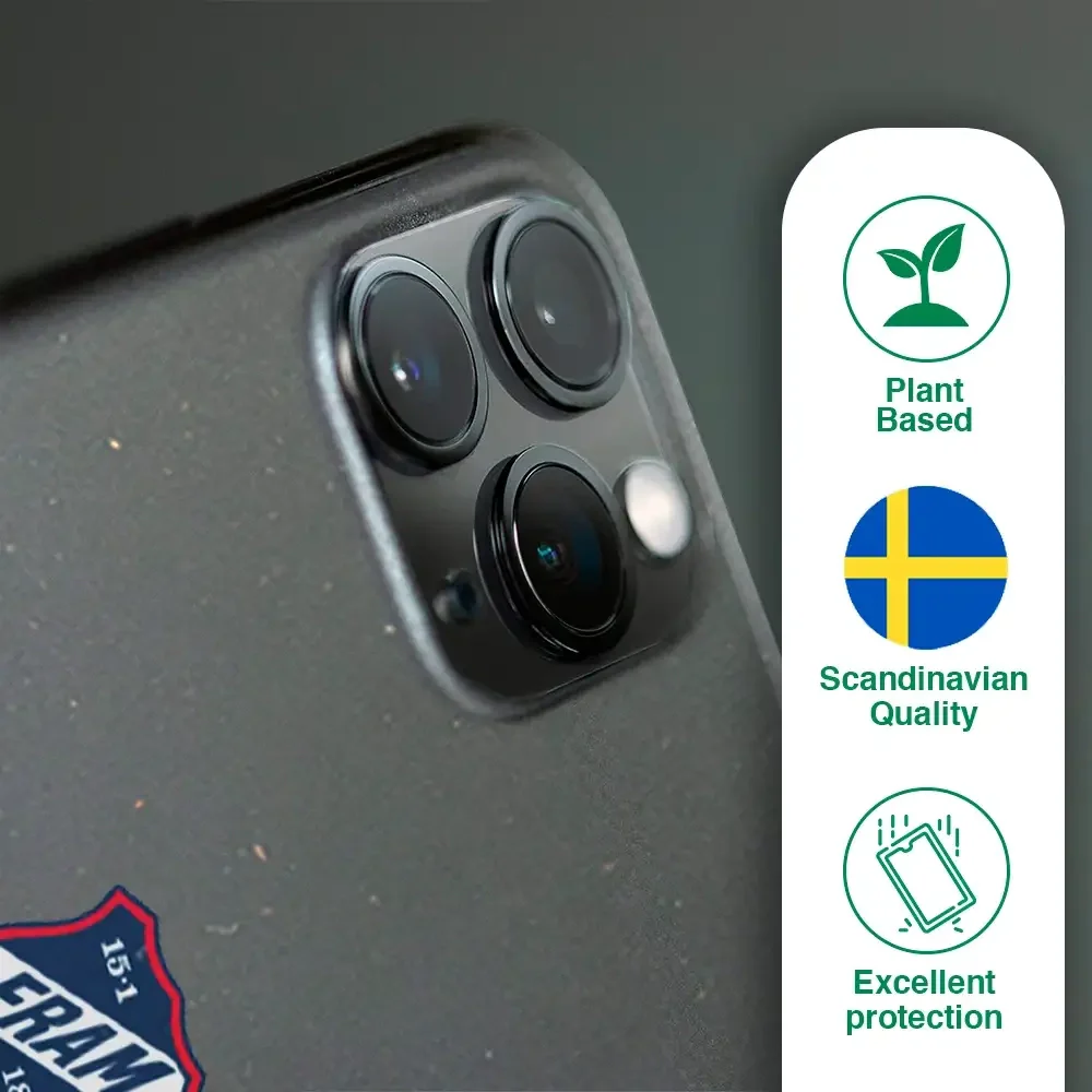 Fram Larvik Official Black Compostable Phone Case Minimal Crest - Image 45
