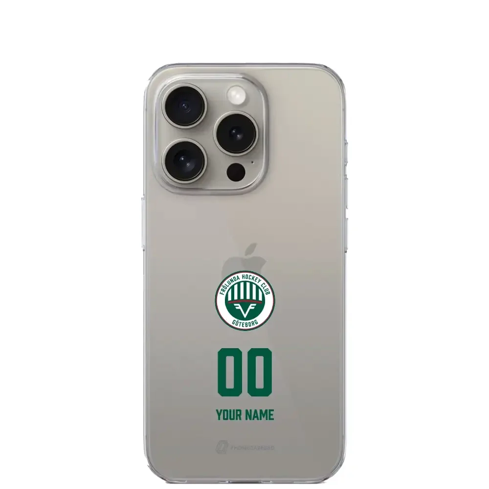 Frölunda Hockey Official Clear Phone Case Name and Number in Green - Image 17