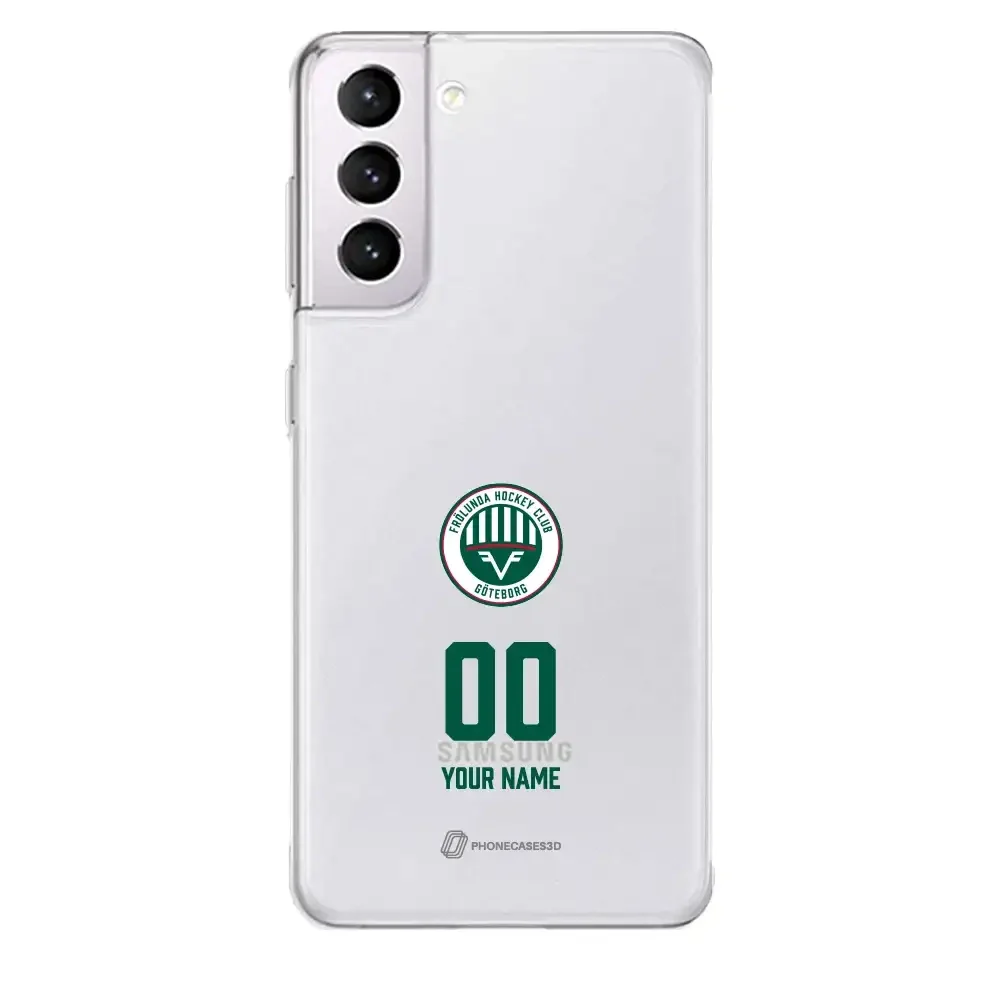 Frölunda Hockey Official Clear Phone Case Name and Number in Green - Image 23