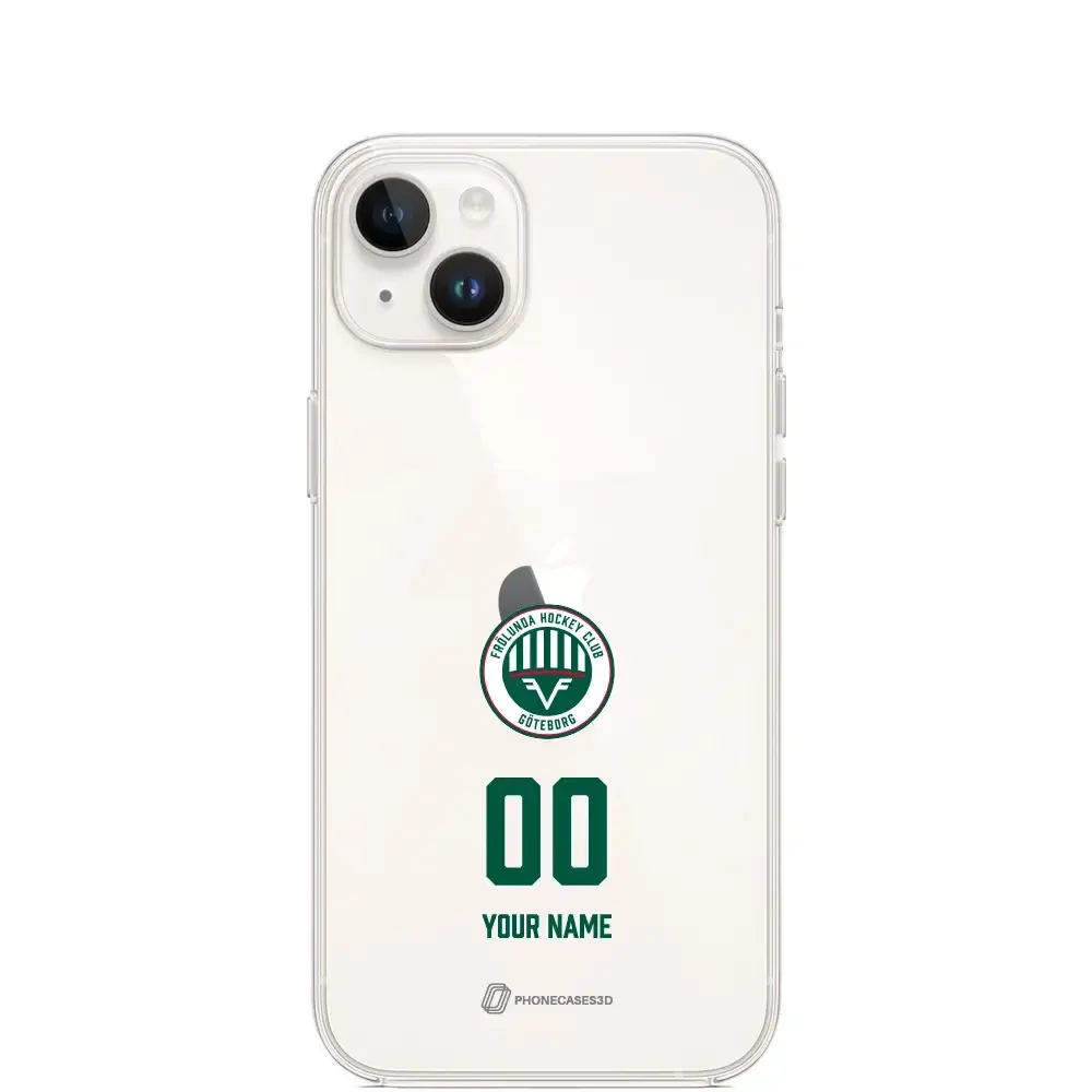 Frölunda Hockey Official Clear Phone Case Name and Number in Green - Image 7