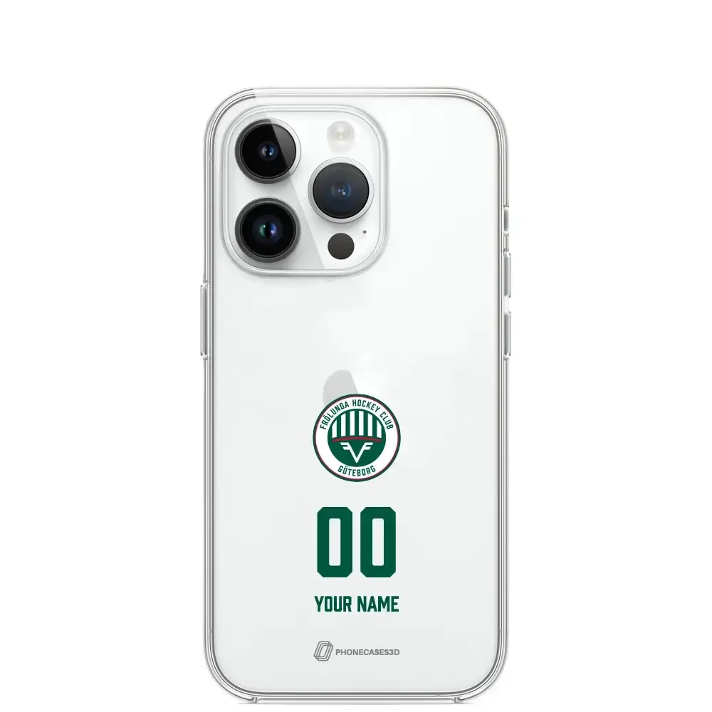 Frölunda Hockey Official Clear Phone Case Name and Number in Green - Image 8