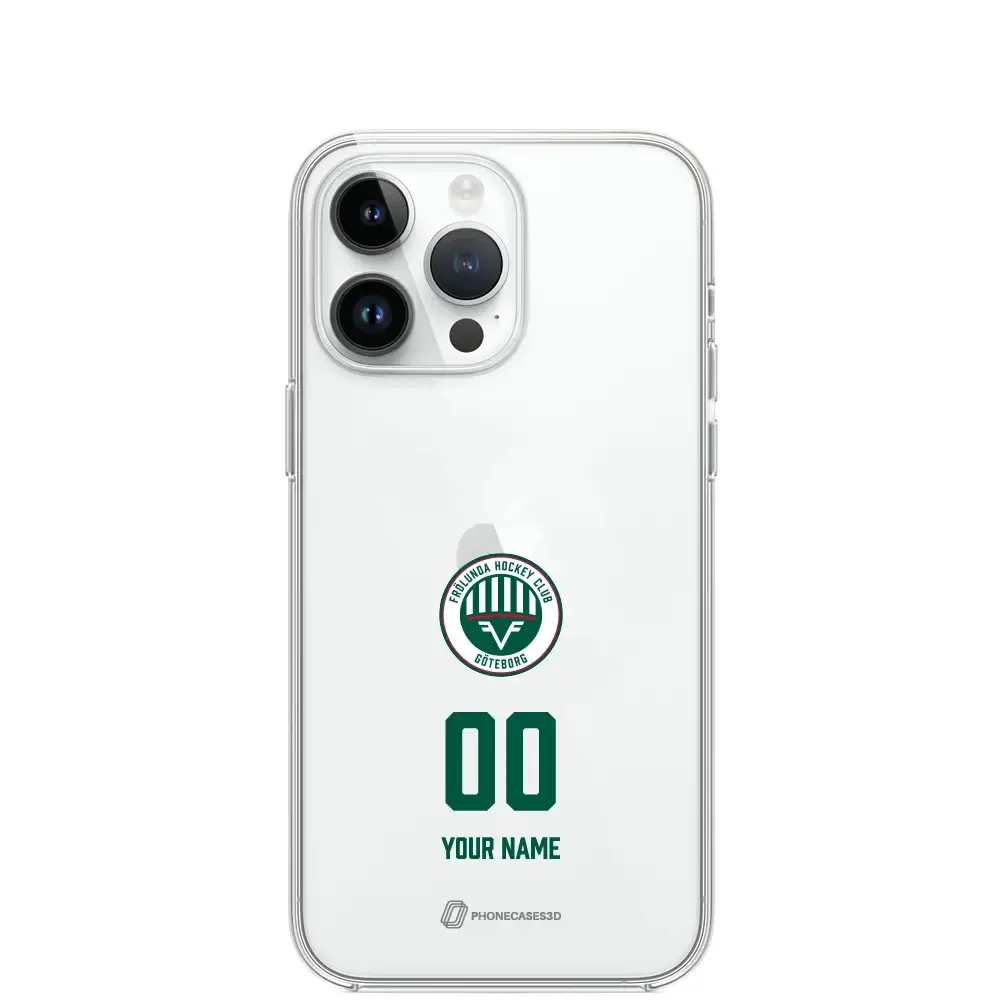Frölunda Hockey Official Clear Phone Case Name and Number in Green - Image 9