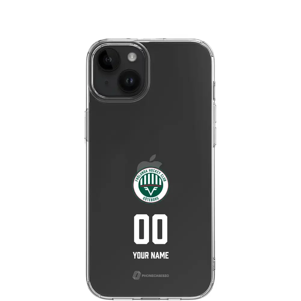 Frölunda Hockey Official Clear Phone Case Name and Number in White - Image 11