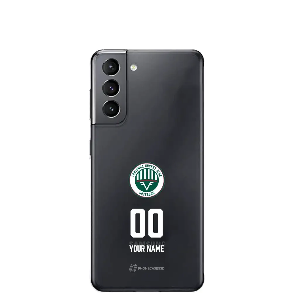 Frölunda Hockey Official Clear Phone Case Name and Number in White - Image 22