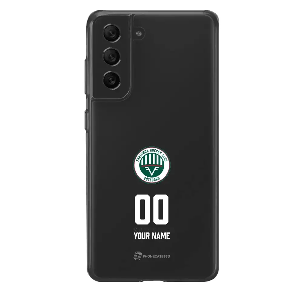 Frölunda Hockey Official Clear Phone Case Name and Number in White - Image 23