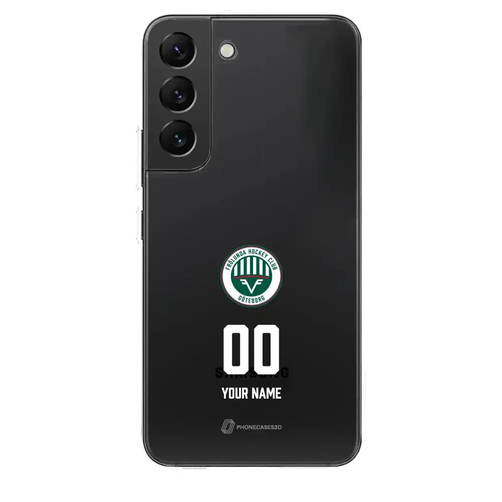 Frölunda Hockey Official Clear Phone Case Name and Number in White - Image 25