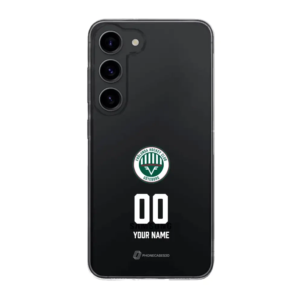 Frölunda Hockey Official Clear Phone Case Name and Number in White - Image 26