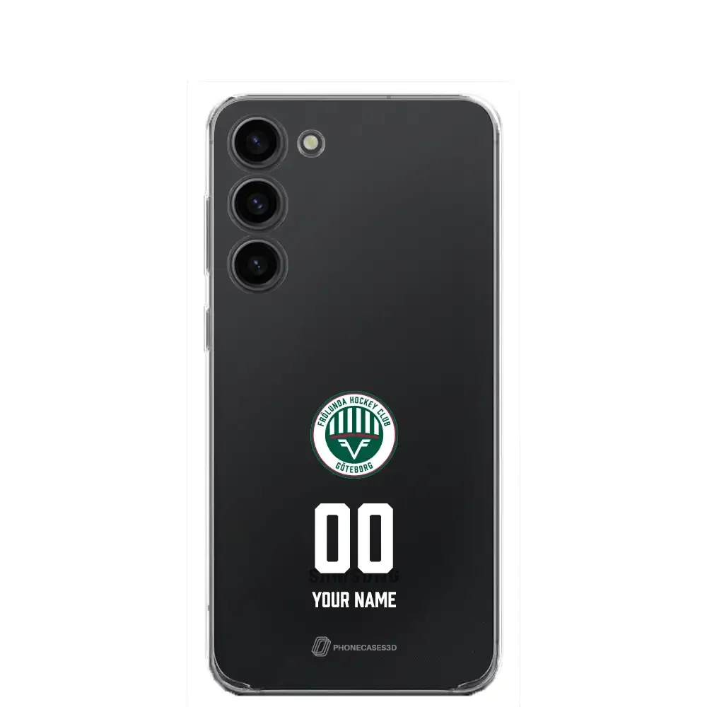 Frölunda Hockey Official Clear Phone Case Name and Number in White - Image 27