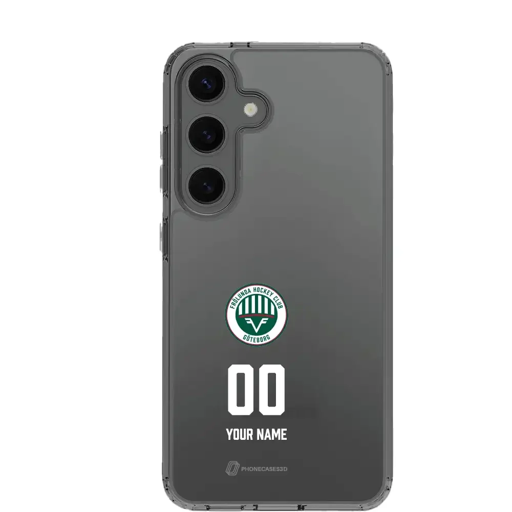 Frölunda Hockey Official Clear Phone Case Name and Number in White - Image 29