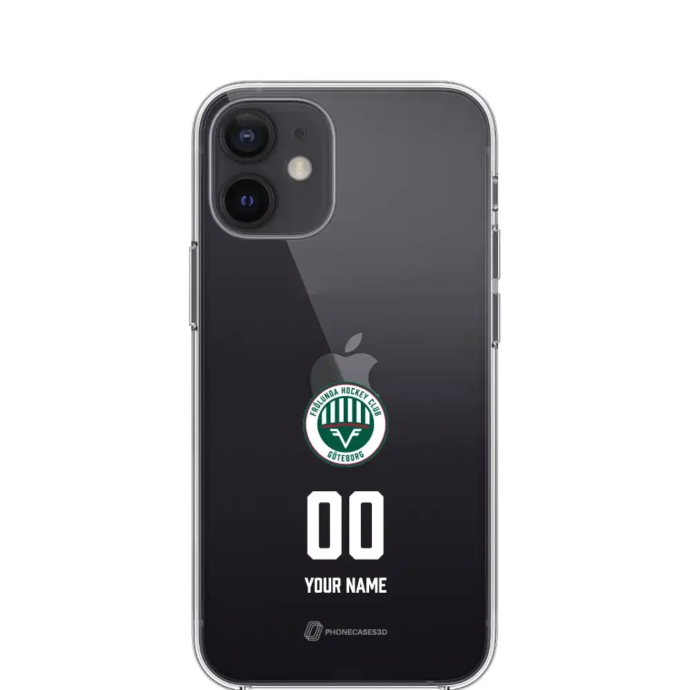 Frölunda Hockey Official Clear Phone Case Name and Number in White - Image 3